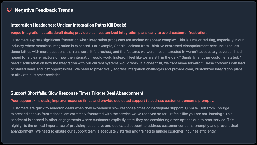 Data Parrot AI Negative Sales Feedback Research Trends