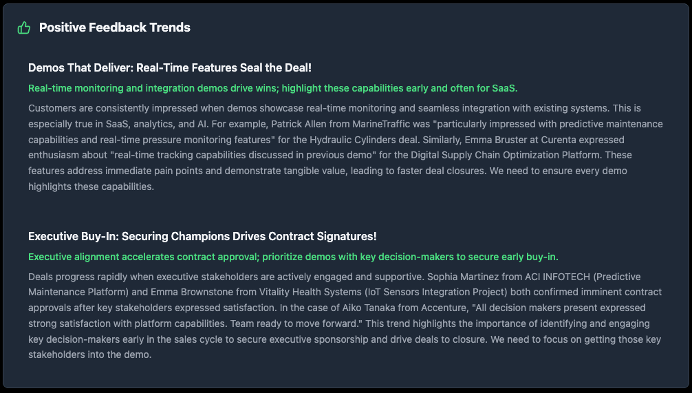 Data Parrot AI Positive Sales Feedback Research Trends