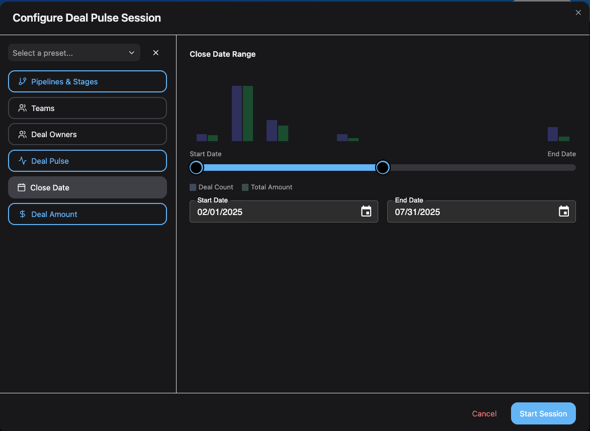 Data Parrot Deal Pulse Mode Filtering Options