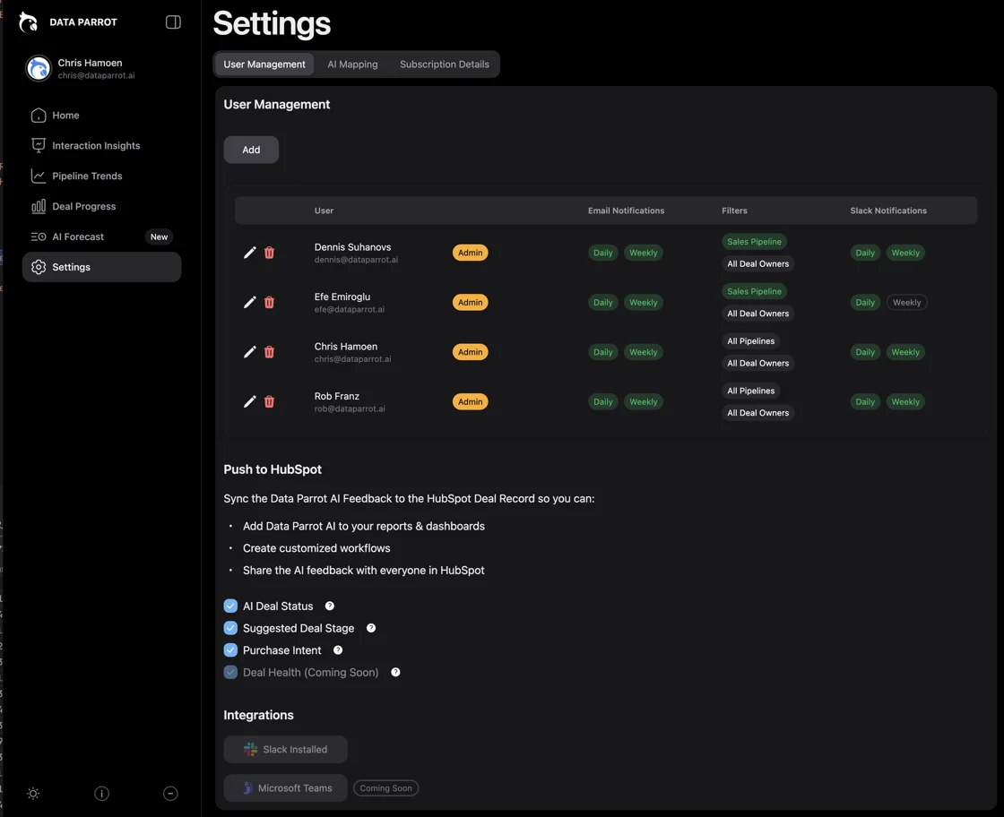 Improved Settings Interface